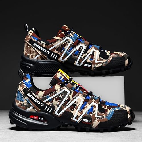 Generisch Herrenschuhe Wanderschuhe Leichtgewicht Rutschschutz Wanderschuhe Outdoor Sneakers (9-6 Verschleierung,47) von Generisch