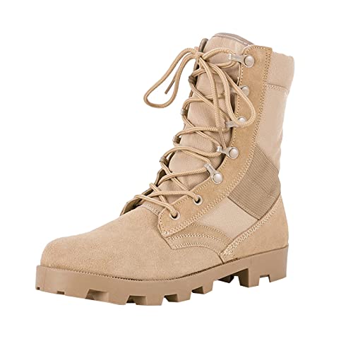 Generisch Herrenschuhe Winter Mode Panama Wanderstiefel Wüstenstiefel Trainingsstiefel Outdoor Warm Compatible with Motorrad Schuhe Herren Winter (A, 45) von Generisch