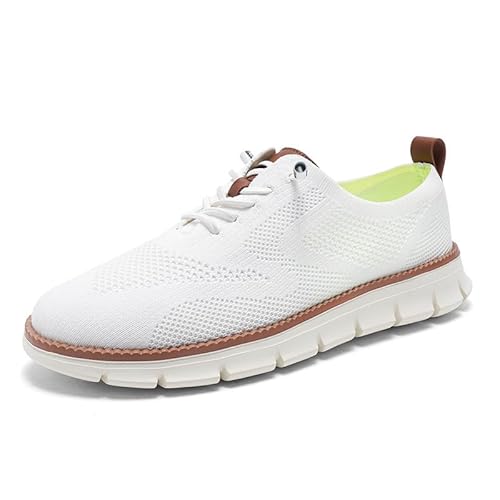 Generisch Herrenschuhe mit Leichtbauband Luftatmende Luftschuhe (Weiß,45) von Generisch