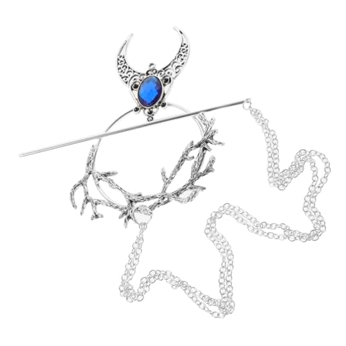 Generisch Hexenhaarnadel kreative Haarspange französische haarnadel -Haarnadeln Schmuck Haarspange blaue gothic haarschmuck Haarspangen für Damen Retro-Haarstab Legierung von Generisch