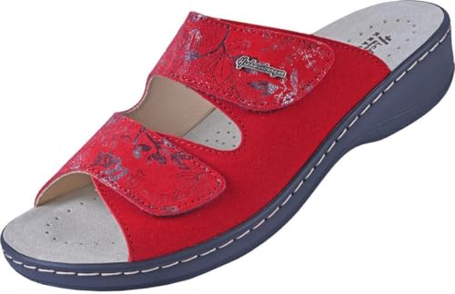 Generisch Hickersberger Kräuterschuhe Damen Pantolette,Weite G, rot, Leder, herausnehmbare Einlage, 62291 - Größe 41 von Generisch