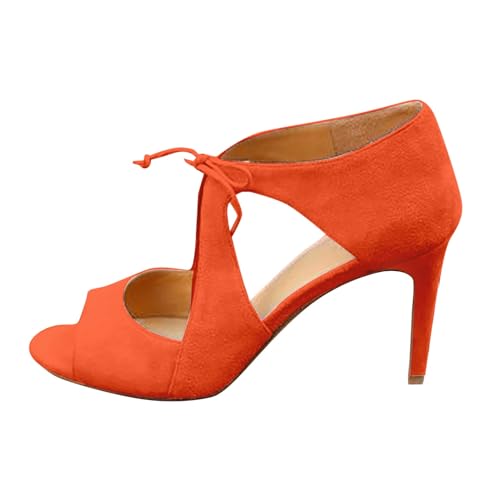 Generisch High Heels Plateau Damen Schuhe Pumps Elegant Sandalen Mit Absatz Kleiner Damenschuhe Absatzschuhe Blockabsatz Stöckelschuhe Bequem Sexy Weiss Sommer Für Abendschuhe von Generisch