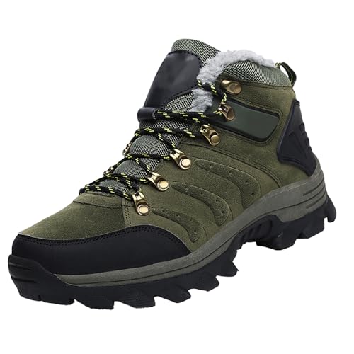 Generisch High Top Wanderschuhe Damen Robuste Bergschuhe Verdickte Warm Schneestiefel Outdoor Rutschfest Trekkingschuhe Leichte Bequeme Walkingschuhe Dicker Sohle Sportschuhe Turnschuhe von Generisch