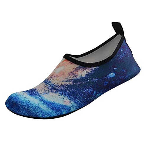 Generisch Hochwertige Männer Freizeitschuhe Leichte Atmungsaktive Schwimmschuhe für Strand Waten Tauchen Yoga Aktivitäten (Light Blue, 48) von Generisch