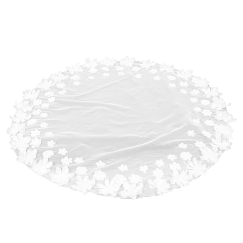 Generisch Hochzeit Braut Tiara Kleiderschleier Blumenstift der Hochzeitsschleier Brautjungfern-Haarnadeln Braut Kopfbedeckung Weiße Schleier Blumenmaschenschleier Blumenschleier Gittergewebe von Generisch