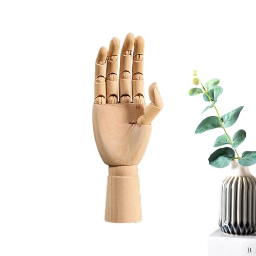 Generisch Hölzerne Mannequin-Handmodellfiguren - Schaufensterpuppen-Handkünstlermodell,Künstlerpuppe aus Holz mit flexiblen Gelenken,Holzmodell zum Skizzieren und Malen von Generisch