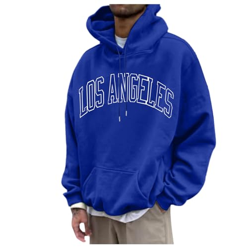 Generisch Hoodie 170 Schwarz 3D Digitaldruck Druck Kapuzenpullover Langarm Kapuzenpullover Top Sweatshirts Herren M (Blue, S) von Generisch