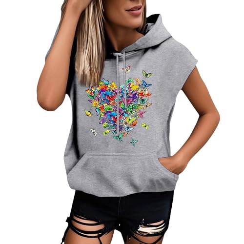 Generisch Hoodie Damen Ärmellos Oversize Kapuzenpullover Sweatshirt Mit Taschen Und Tunnelzug Einfarbig Pullover Freizeit Langarmshirt Leicht Hoody Baggy Weich Kapuzenpullover Grey M Generisch Hoodie Damen Ärmellos Oversize Kapuzenpullover Sweatshirt Mit Taschen Und Tunnelzug Einfarbig Pullover Freizeit Langarmshirt Leicht Hoody Baggy Weich Kapuzenpullover Grey M von Generisch