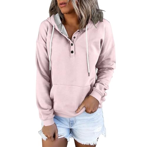 Generisch Hoodie Damen Kapuzenpullover Pullover Herbst Winter Casual Sweatshirt Langarm Baumwolle Hoody Oberteile mit Kapuze Zip Hoodie Damen Straße cool von Generisch