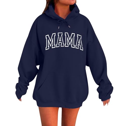 Generisch Hoodie Damen Oversize Pullover Sport Langarm Fleece Gefütterte Sweatshirt mit Kapuze Einfarbig Basic Kapuzenpullover,Strickpulli Damen,Herbst/Wintergeschenk von Generisch