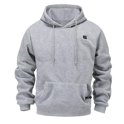 Generisch Hoodie Herren, Hoodie Herren Beheizbarer Winter Warm Pullover Sweatshirt mit Kapuze Casual Langarm Pulli Hoodies Kapuzenpullover Herren Beheizter Warme Hoody Kapuzenpulli Streetwear von Generisch