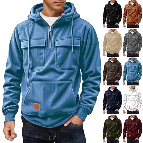 Generisch Hoodie Herren Cord Sweatshirt Arbeitskleidung Outdoor Kapuzenpullover Herbst Winter Warme Sweater Casual Arbeitspullover Mit Taschen Und Reißverschluss Armablage Sport Kapuzenpullover Generisch Hoodie Herren Cord Sweatshirt Arbeitskleidung Outdoor Kapuzenpullover Herbst Winter Warme Sweater Casual Arbeitspullover Mit Taschen Und Reißverschluss Armablage Sport Kapuzenpullover von Generisch