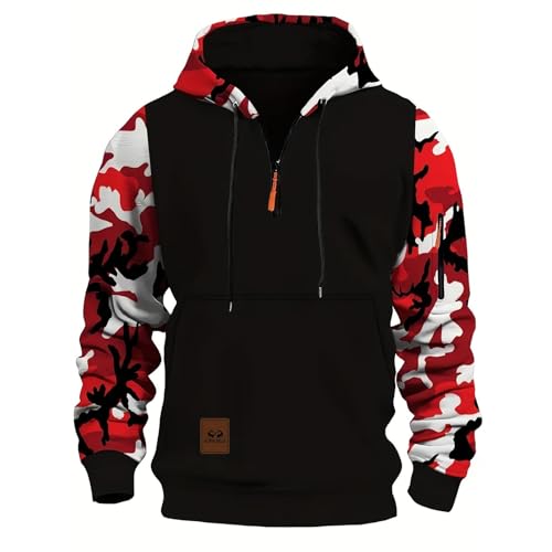 Generisch Hoodie Herren Freizeit Pullover mit Taschen 2025 Winter Warm Langarm Kordelzug Sweatshirt Männer Baumwolle Kapuzenpullover,Hoody Herren Mit Kapuze,Retro-Mode Generisch Hoodie Herren Freizeit Pullover mit Taschen 2025 Winter Warm Langarm Kordelzug Sweatshirt Männer Baumwolle Kapuzenpullover,Hoody Herren Mit Kapuze,Retro-Mode von Generisch