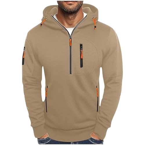 Generisch Hoodie Herren Kapuzenjacke Mit Reißverschluss Langarm Sweatjacke Kapuzenpullover Casual Sportjacke Outdoorjacke Sweatshirt Jacke Kapuzenpullover Bequem Kapuzenpulli Sportshirt 2025 von Generisch