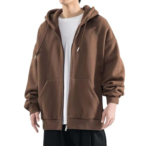 Generisch Hoodie Herren Oversize Mit Reißverschluss Sweatshirt Herren Mit Kapuze Baumwolle Sweatpullover Minimalist Sweatjacke Herbst Kapuzenjacke Mit Taschen Freizeitjacke Dünne College Jacke Generisch Hoodie Herren Oversize Mit Reißverschluss Sweatshirt Herren Mit Kapuze Baumwolle Sweatpullover Minimalist Sweatjacke Herbst Kapuzenjacke Mit Taschen Freizeitjacke Dünne College Jacke von Generisch
