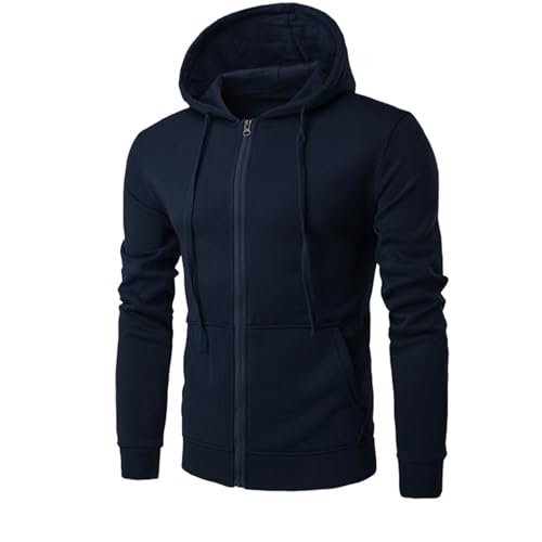 Generisch Hoodie Herren ReißVerschluss Kapuzenjacke Sweatjacke Zip Sweater Casual Arbeitspullover mit Taschen von Generisch