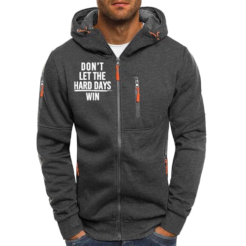Generisch Hoodie Herren Sweatjacke Kapuzenjacke mit Reißverschluss Oversized Sweatshirt Kapuzenpullover Sportjacke Outdoorjacke Lässig Hoodies mit Kapuze Gym Pullover Jogging Hoody Männer von Generisch