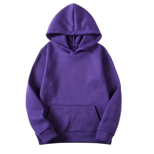 Generisch Hoodie Pullover Damen Sweatshirts mit Kapuze Vintage Pulli Dünn Kapuzenpullover Langarmshirt Einfarbig Winterpullover Lang Tops Kapuzenpulli Sport Shirts Streetwear Lässige Lockere Kleidung von Generisch