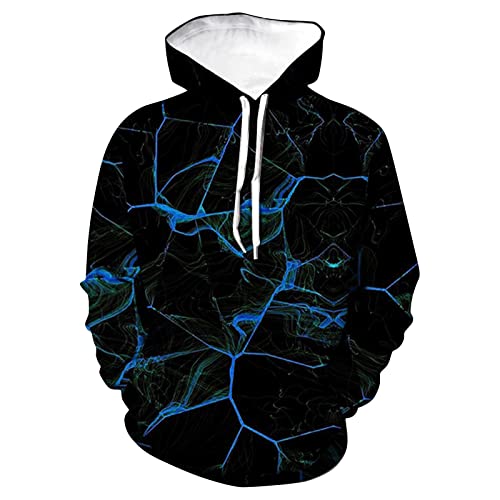 Generisch Hoodies Männer, Herren Basic Kapuzenpullover Langarm Sweatjacke Hoodie Mit Taschen Coole Hoodie Oversize Hoodie College Jacke Babyblauer Hoodie Schwarz Weiß Sweater Hoodie (XXL, Blue) von Generisch