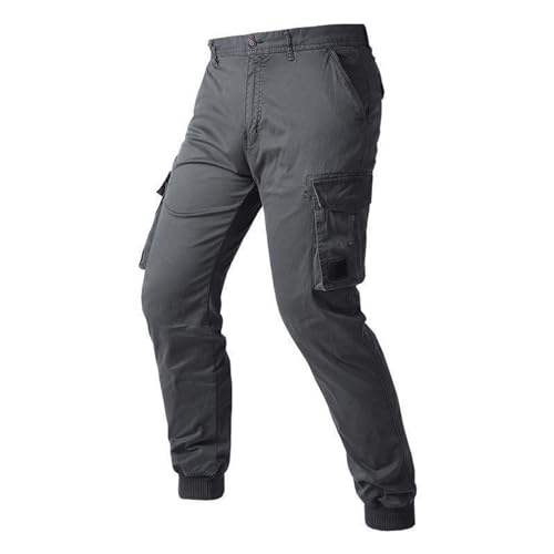 Generisch Hose Herren Mode Freizeithose Musselin Leichte Hose Freizeit Weites Bein Herrenhosen Dünner Stoffhose Luftige Straight Leg Jogg Chino Herren Beige Herren Hosen Herren Hose Cargo 3XL von Generisch