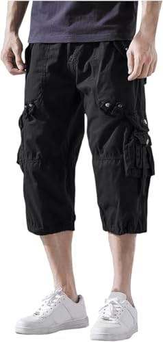 Generisch Hose Herren Radlerhose Schnelltrocknend Mountainbike Hose Fahrradhose Outdoor Radhose Sommer Combat Hose Cargo Hosen Herren Weit Cordhose Braun Cargohose Herren Uebergroessen von Generisch
