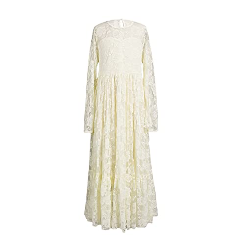 Generisch Hosen Kette Kinder Spitzenkleid Prinzessin Kleid Krawatte Gürtel schicke Lange Blumenmädchenkleider Brautjungfernkleid Skater Mädchen (WH2, 7-8 Years) von Generisch