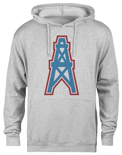 Generisch Houston Tower Oilers Unisex Grauer Kapuzenpullover, Geschlechtsloser Pullover von Generisch
