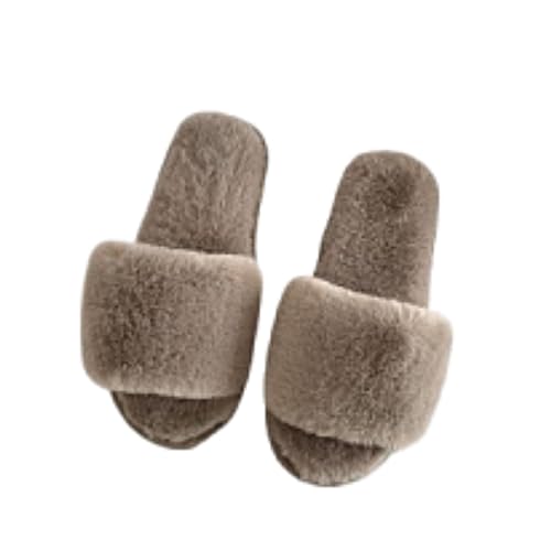 Generisch Hüttenschuhe Damen Filz - Schlappen Gr 34 Mädchen Hausschuhe Leicht Hallenschuhe Fuzzy Baumwollpantoffeln Warme Winterpantoffeln Plüsch Latschen Mit Filz Slipper Draußen Hausschlappen von Generisch