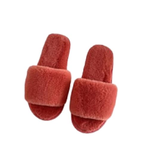 Generisch Hüttenschuhe Damen Filz - Schlappen Gr 34 Mädchen Hausschuhe Leicht Hallenschuhe Fuzzy Baumwollpantoffeln Warme Winterpantoffeln Plüsch Latschen Mit Filz Slipper Draußen Hausschlappen von Generisch