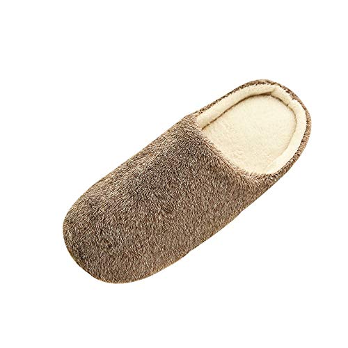 Generisch Hüttenschuhe Leicht Damen, Hausschuhe Damen Pantoletten Flauschig Paare Heimschuhe Unisex Slippers Rutschfest Badepantoletten Plüsch Herren Baumwollhausschuhe Weiche Sohle Hausschlappen von Generisch