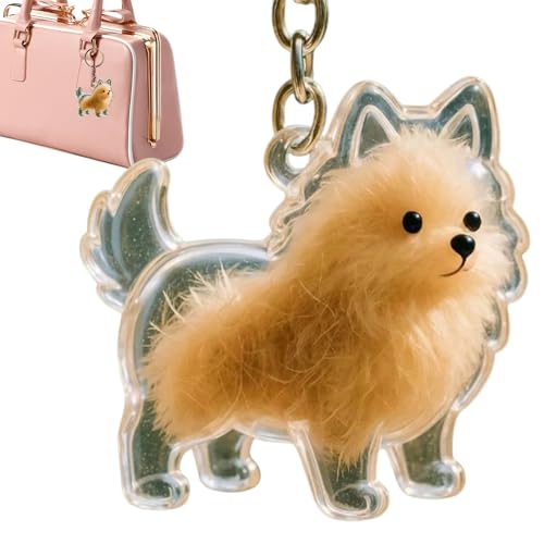 Generisch Hundehaar Schlüsselanhänger - Hundeform Haarsammler Behälter - Anhänger Behälter Charm Aufbewahrung Für Mädchen Männer Frauen Fans Handtasche Tasche von Generisch