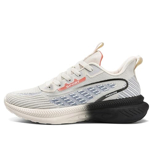 Generisch Hunderte atmungsaktive Sportschuhe Sportschuhe im Netz Laufschuhe (Weiß,43) von Generisch