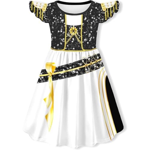Generisch Huntrix Kpop Kleidung Kinder Mädchen Sommer Fancy Kleid Anime Huntrix Kpop Singer Rumi Mira Zoey Cosplay Casual Kleidung für Mädchen von Generisch