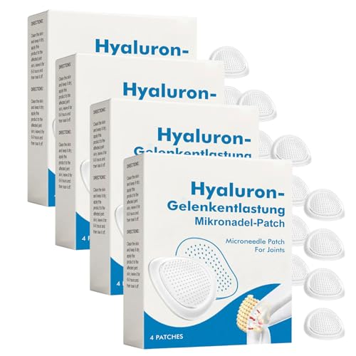 Generisch Hyaluron Joint Relief Microneedle Patch Hyaluron Microneedle Joint Patch Advanced Joint and Bone Sooth Sticker Hautmassagebedeckung für Ganzkörpergelenke (4Pcs, M) von Generisch