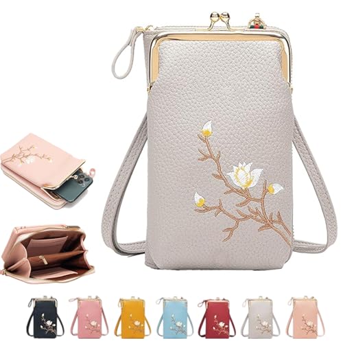 Generisch Indefinitet/Declrationun Women Sling Cross, Women Sling Cross-Body Wallet with Mobile Cell Phone Holder (Gray) von Generisch