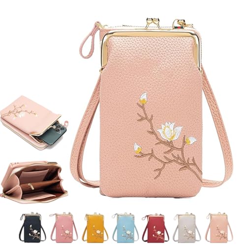 Generisch Indefinitet/Declrationun Women Sling Cross, Women Sling Cross-Body Wallet with Mobile Cell Phone Holder (Pink) von Generisch