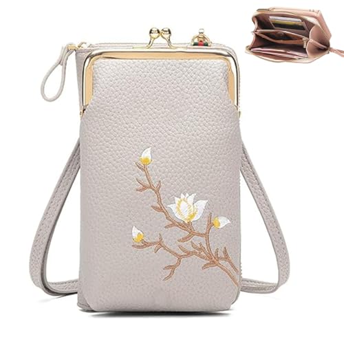Generisch Indefinitet Women Sling Cross-Body Wallet, Crossbody Bags for Women, with Mobile Cell Phone Holder, for Outdoor Travel (Gary) von Generisch