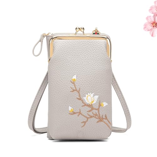 Generisch Indefinitet Women Sling Cross-Body Wallet, Women Sling Cross-Body Wallet with Mobile Cell Phone Holder for Womens Travel (Gray) von Generisch
