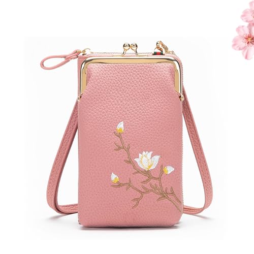 Generisch Indefinitet Women Sling Cross-Body Wallet, Women Sling Cross-Body Wallet with Mobile Cell Phone Holder for Womens Travel (Pink2) von Generisch