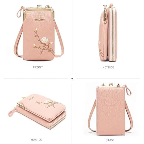 Generisch Indefinitet Women Sling Cross-Body Wallet, Women Sling Cross-Body Wallet with Phone Holder, Crossbody Bags for Travel (Black) von Generisch