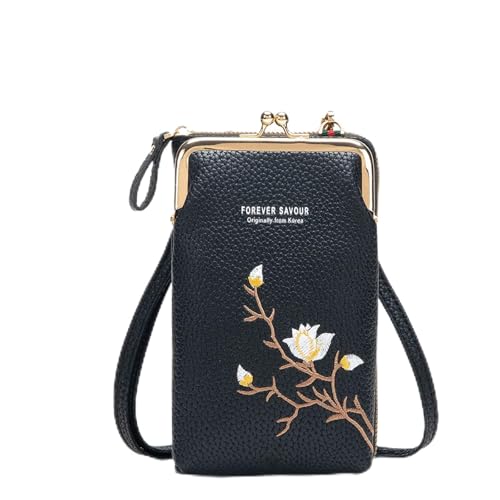 Generisch Indefinitet Women Sling Crossbody Wallet with Mobile Cell Phone Holder, Crossbody Phone Purse, Coin Purse (Black) von Generisch