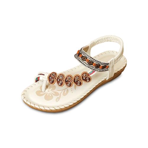Generisch Jack Schuhe Damen Hausschuhe Seaside Flat One Slipper Sandalen Damen Schuhe Weis (White, 45) von Generisch