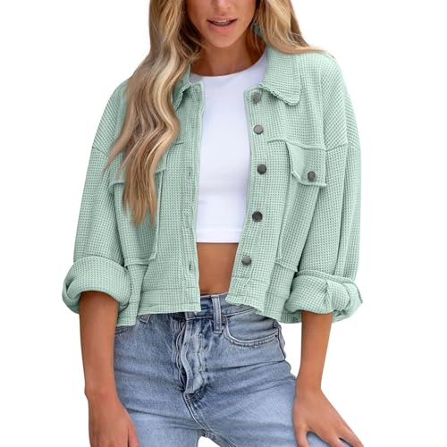 Generisch Jacke Damen Frühling Frühlingsjacke Damen Große Größen Atmungsaktiv Bomberjacke Outdoor Sweatjacke Lightweight Oversize Winterjacke Ultraleicht Outdoorjacke Bekleidung Minzgrün S von Generisch