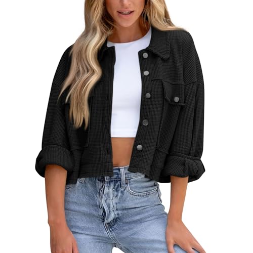 Generisch Jacke Damen Frühling Wanderjacke Damen Zip Ultraleicht Winterjacke Funktionsjacke Outdoorjacke Atmungsaktiv Kurz Bomberjacke Lang Sweatjacke Bekleidung Schwarz L von Generisch