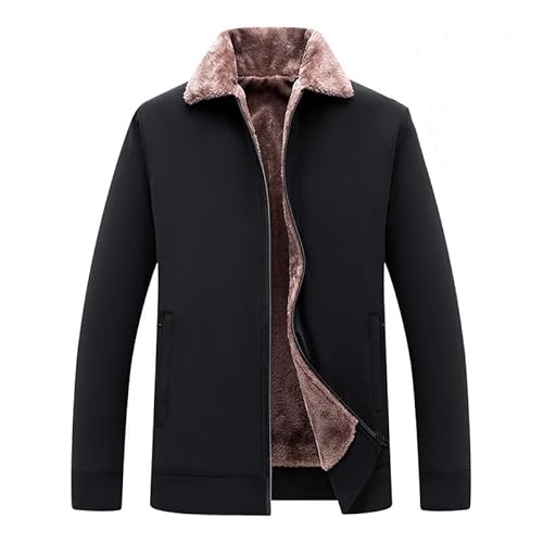 Generisch Jacke Herren: Ohne Kapuze Warm Schurwolle Leicht Übergangsjacke Wolljacke Herbst Outdoor Winter Original Wintermantel Fleecejacke Langarm Lang 4Xl Oversized Winterjacke Winterparka von Generisch