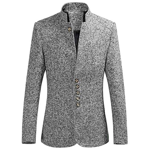 Generisch Jackett Herren Business 4XL Leicht Stretch Anzugjacken Leinenanzug Dünn Regular Fit Sportlich Leinen Anzug Jackett Hochzeit Sommer Große Größen Modern Blazer Sakko von Generisch