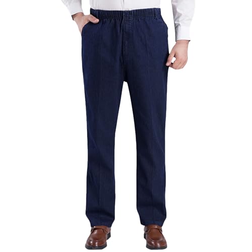 Generisch Jeans Herren Grau, Herren Jeans Stretch Denim Blue Jeanshose Arbeitshose Slim Regular Modern Regular Fit 32 Mit Knopfleiste Cowboy Jogginghose von Generisch