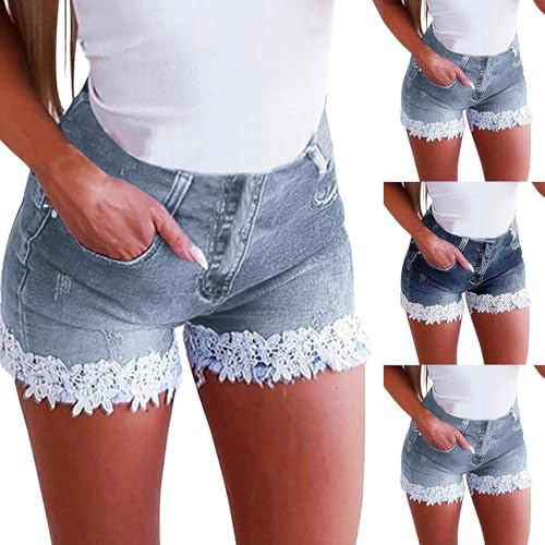 Generisch Jeans Shorts Damen Sommer Spitze High Waist Kurze Hose Lose Casual Stretch Jeansshorts Bermuda Strandshorts Sexy Jean Shorts Kurze Hosen Hotpants Mit Taschen Freizeithose Generisch Jeans Shorts Damen Sommer Spitze High Waist Kurze Hose Lose Casual Stretch Jeansshorts Bermuda Strandshorts Sexy Jean Shorts Kurze Hosen Hotpants Mit Taschen Freizeithose von Generisch