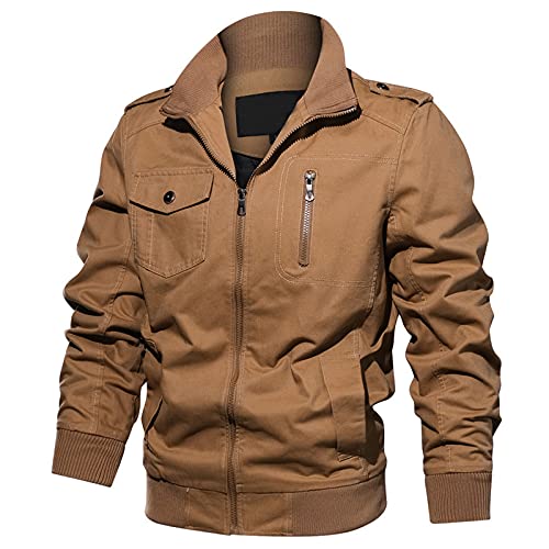 Generisch Jeans jacken für Herren Strickjacken für Herren Sweatshirts für Herren Kurzarm freizeithemd Herren Kurzarm Pullover Herren l Poloshirt Herren Slim fit Jeansjacke Damen Khaki-1 34.99 von Generisch