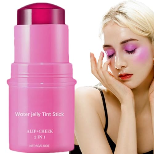 Generisch Jelly Lippenstift-Tönung, Jelly Blush Stick-Tönung - 5g Lippen- und Wangenfleck,Natürlicher, getönter Wangen-Lipgloss, guter Farb-Lidschatten für Party-Make-up von Generisch